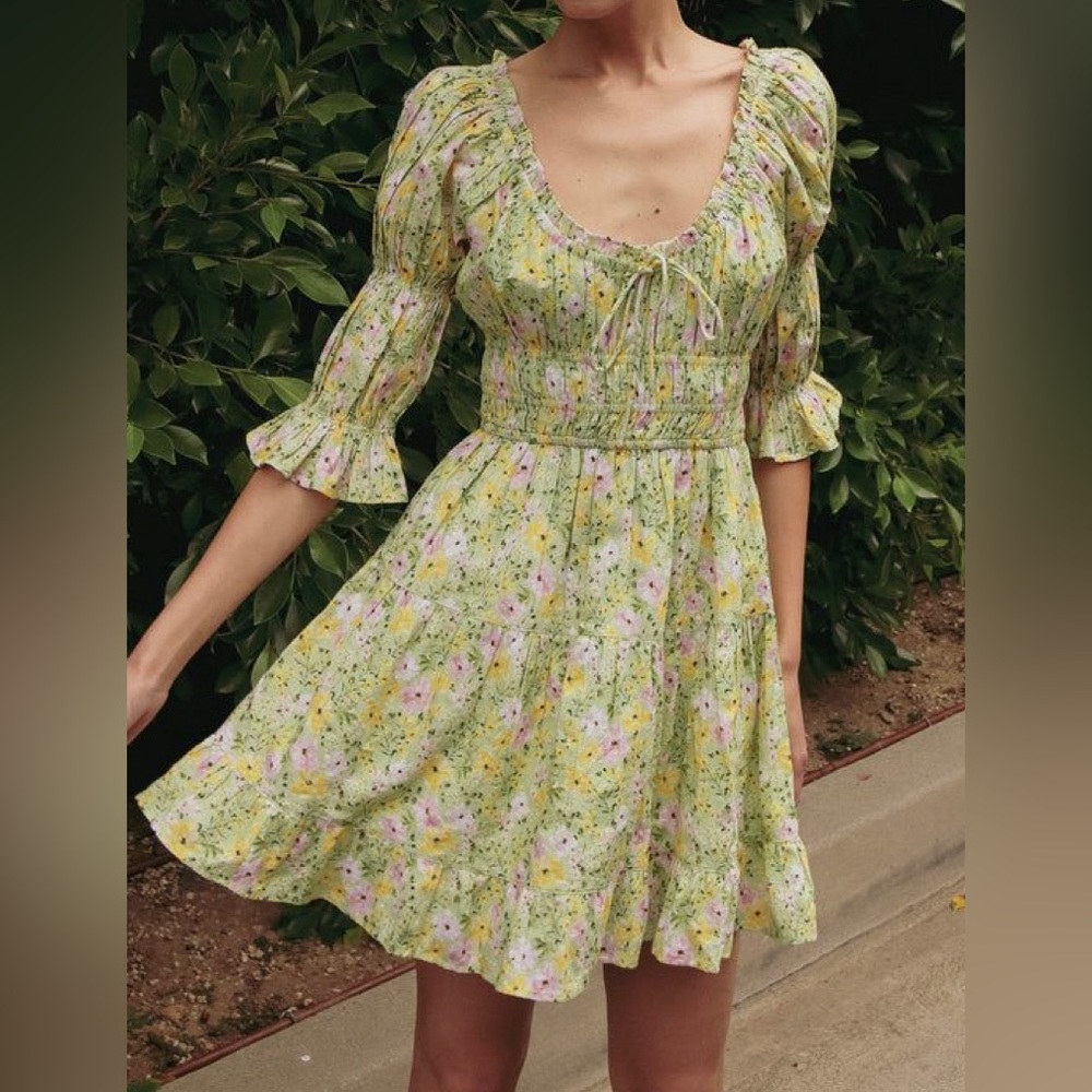 ISO Rahi’s Milly Smock Dress in Green